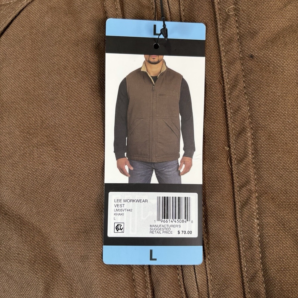 Lee Premium Select Vest Men's L "Sherpa Lined" Ranch Cowboy Outdoors Chore Farm - Picture 3 of 8